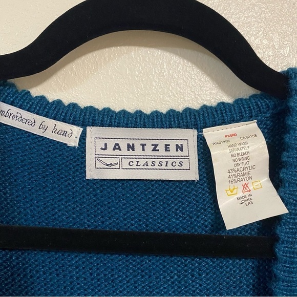 Vintage Jantzen Classic Embroidered Knit Vest Size Large - Picture 7 of 11